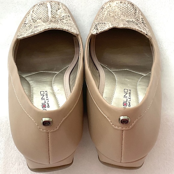 Beige Bandolino Lilas slip on leather comfort work shoes snake print  Sz 6.5M - Picture 9 of 15